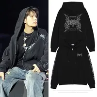 Felix Hyunjin 2025 'dominATE' World Tour Zip Up Hoodie Women Men Harajuku Sweatshirt Streetwear Hip Hop Zipper Hooded Jacket