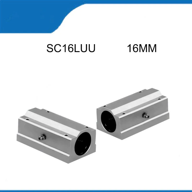 

SC16LUU (2PCS) 16MM Sell Hot High Quality Corrosion ResistlongType Linear Ball Bearing Router Slide Block Bushing SC16LUU