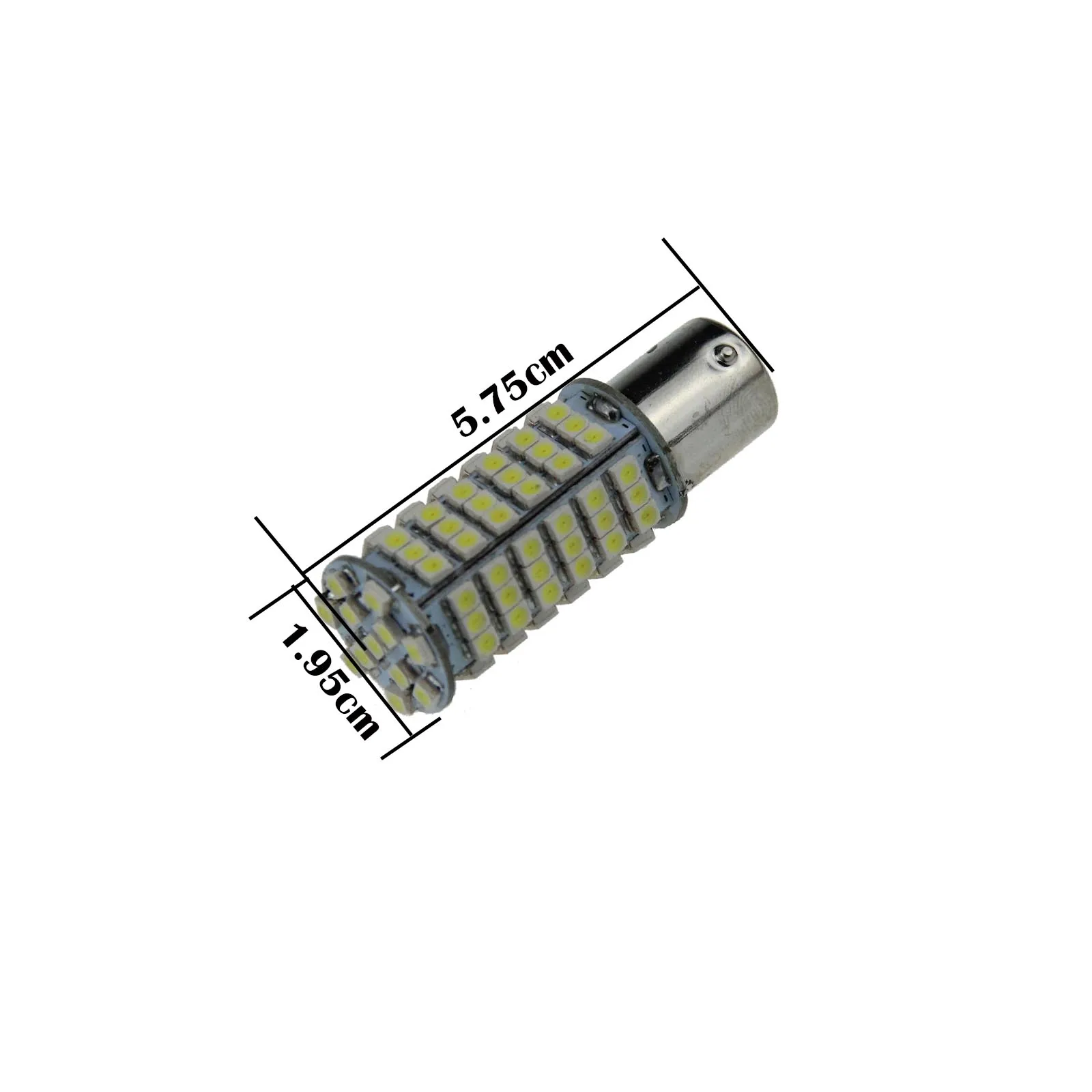 1x White RV 1156 Daytime Blub Running Lamp 102 Emitters 1210 SMD LED 1093 1759 D022-W