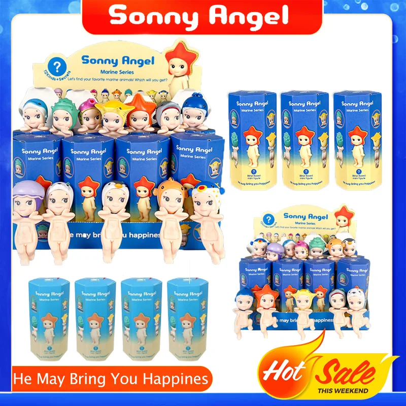 Sonny Angel Blind Box Motherland Edition Marine Series Collection Anime Figuur Ornament Pop Fans Kid Kerstcadeaus Speelgoed