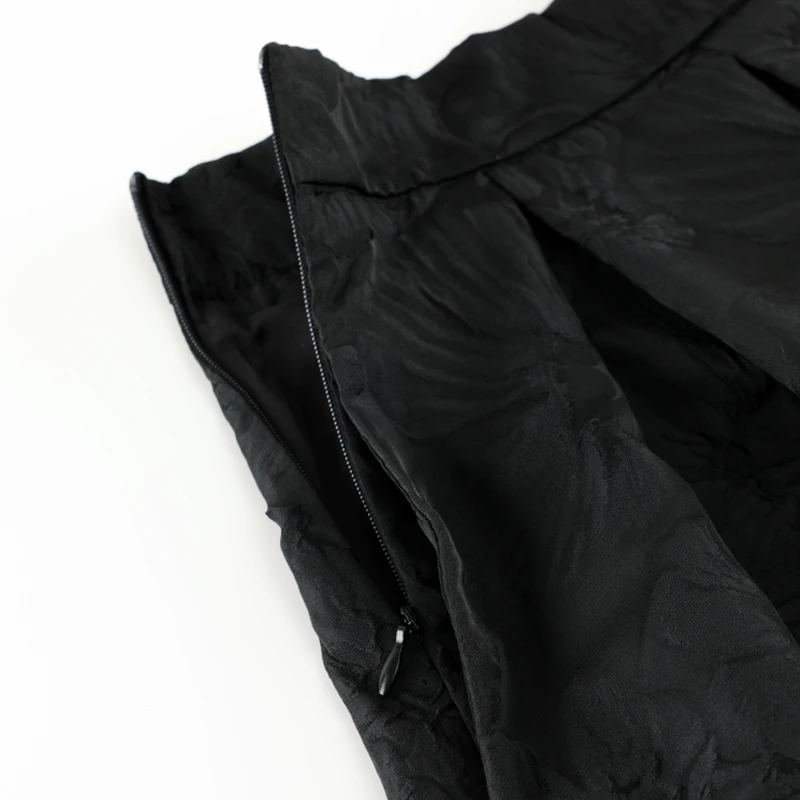 

Черная юбка-миди трапециевидной формы с высокой талией, женские пышные юбки f-длины Ele, утягивающие винтажные рукава, простой дизайн