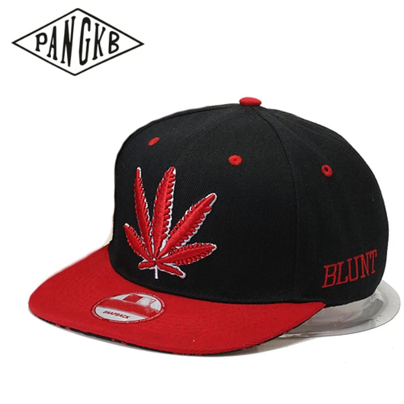 PANGKB Brand I Weed CAP red leaf adjustable snapback hat men women adult hip hop Headwear outdoor casual sun baseball cap bone