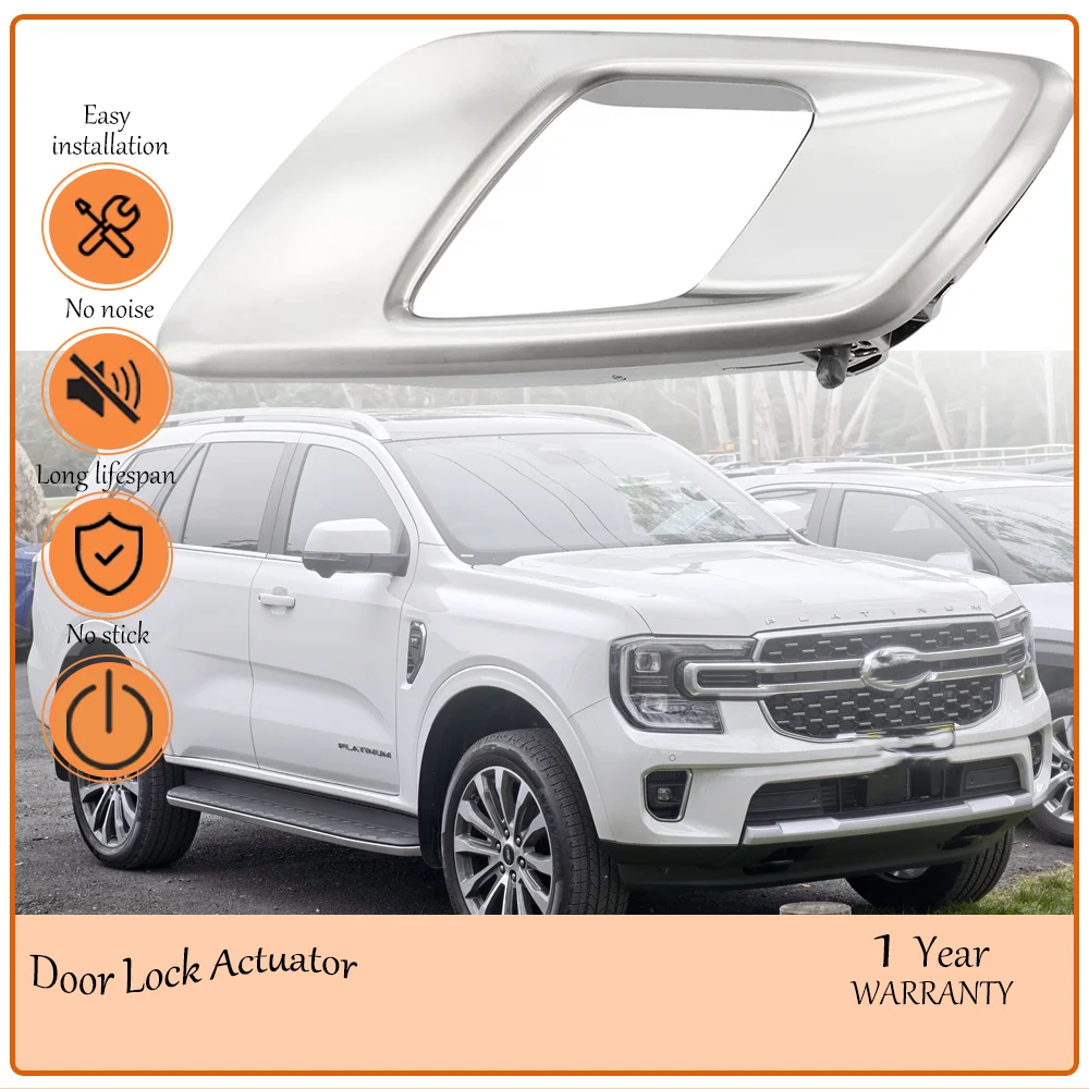 

Left Chrome Silver Interior Inner Door Handle Compatible with 2012-2019 Mazda BT50 2015-2019 Ford Ranger Everest OE AB3921970AB