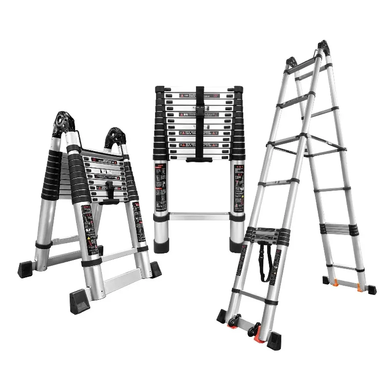

Manufacturer telescopic ladder multifunctional aluminum alloy herringbone ladder stainless steel folding ladder