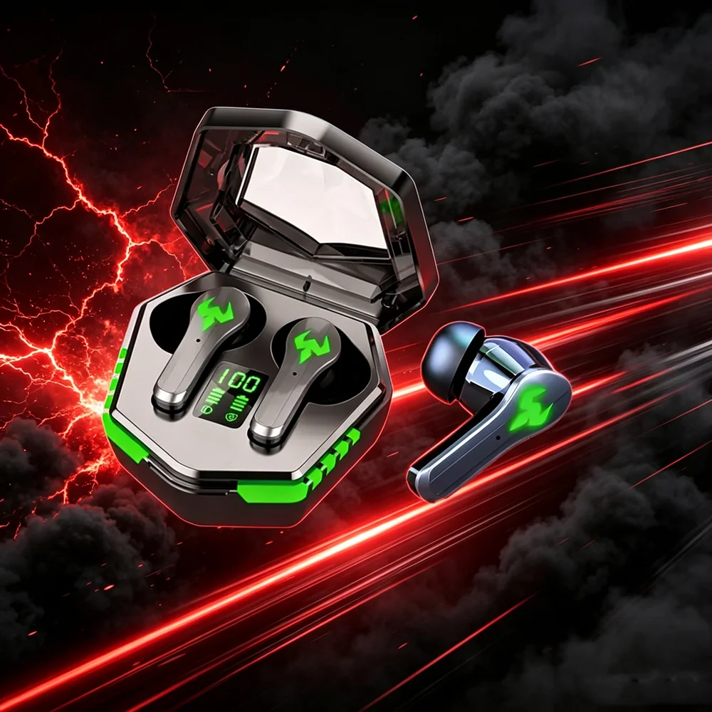 TWS Wireless HIFI Stereo Headset Low Latency Headphones Gaming Music Dual Mode Earbuds Music Sport Headset