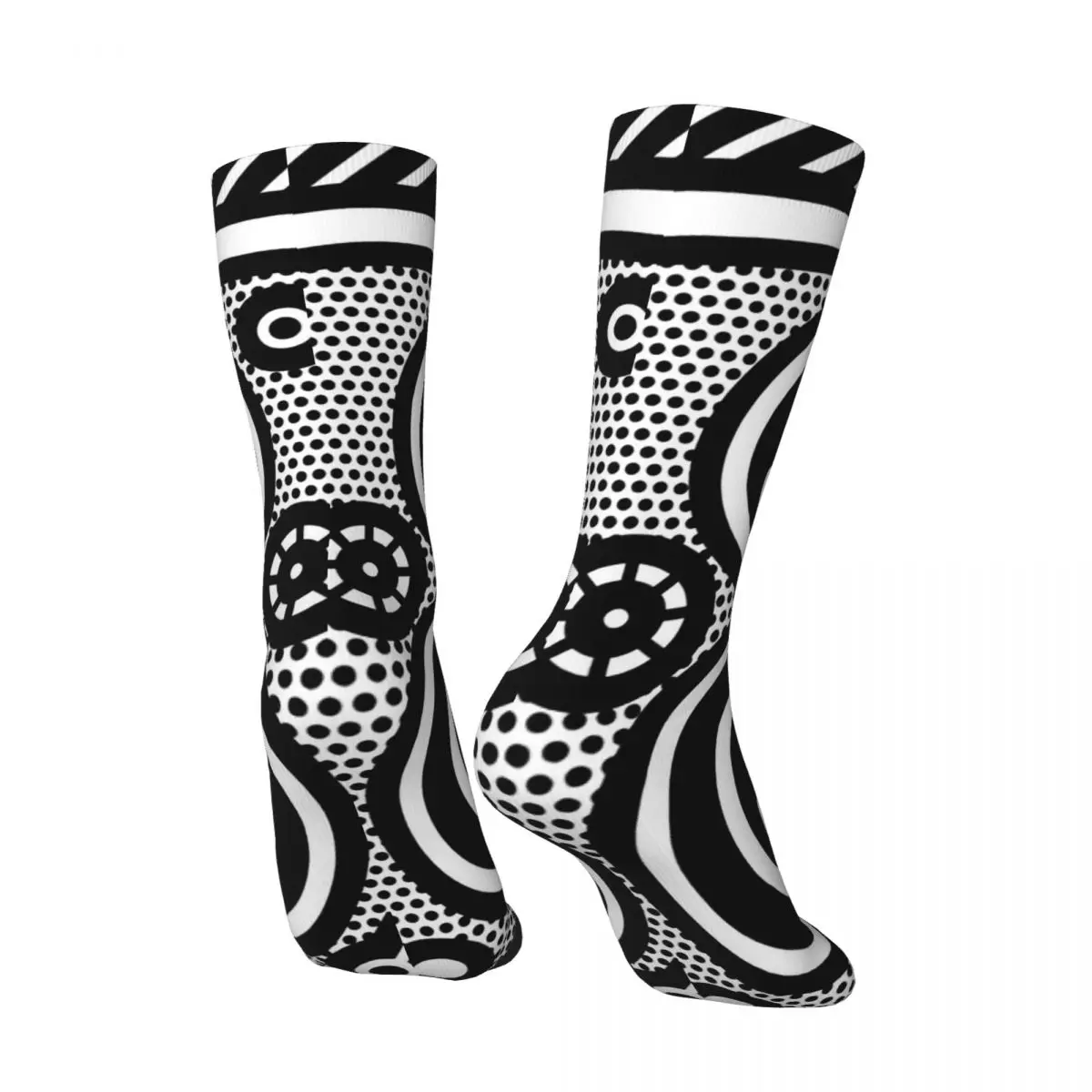 Funny Happy Men's compression Socks Twin Lens Reflex Camera Vintage Harajuku Old Style Camera Hip Hop Seamless Crew Crazy Sock