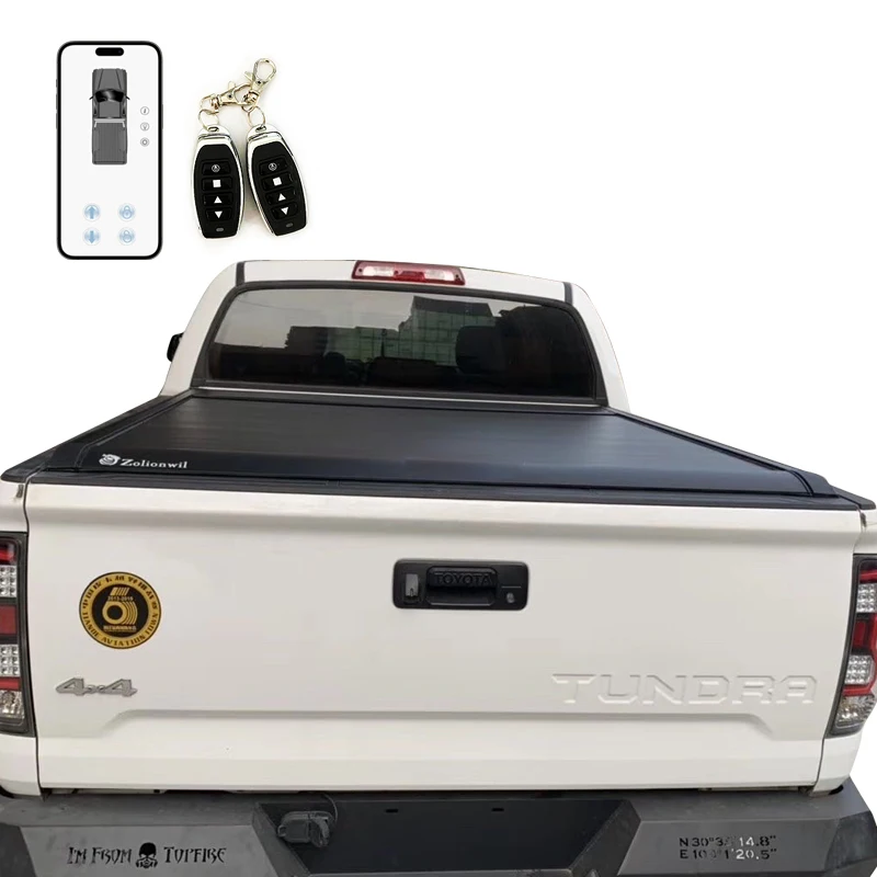 

Car Aluminium Cover Hard Tonneau Covers Automatic Roller Lid For Tundra Tacoma Dodge Ram Silverado