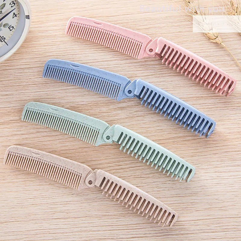 

Portable Travel Hair Comb Hair Brush Wheat Straw Foldable Hair Brushes Massage Comb Anti-Static Hair Combs Hair Styling Tools