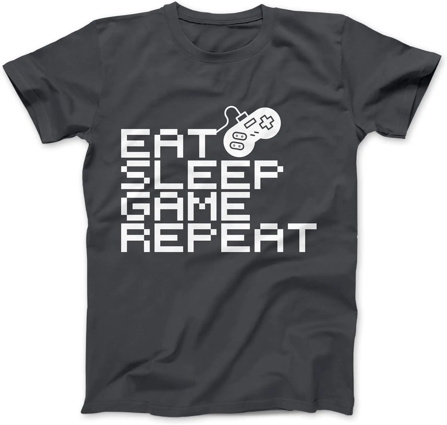 

Eat Sleep Game Repeat Gamer Geek Nerd T-Shirt Cotton