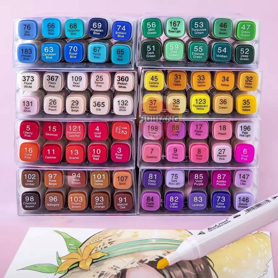 

10 Colors Skin Tone Dual Headed marker Set Painting Drawing Highlighter School Art Supplies for Artist Korean Stationery