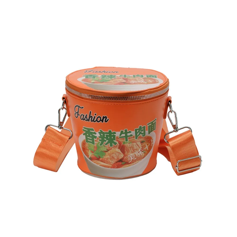 

Сумка на плечо с лапшой быстрого приготовления, сумки через плечо, большая вместительная сумка через плечо, многоразовая сумка-ведро, однотонная сумка на плечо на молнии