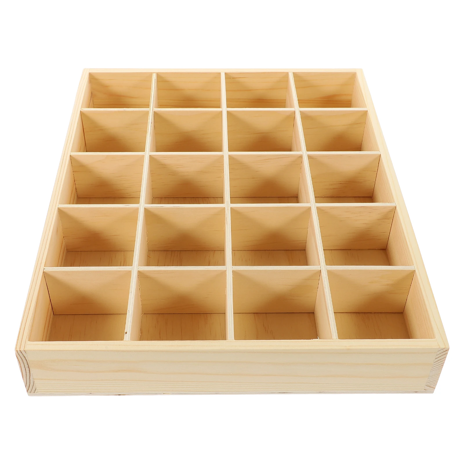 

Wooden Desktop Organizer Drawer Box 20 Compartments Solution Storage Cabinet For Office Supplies Bathroom Toiletries Products