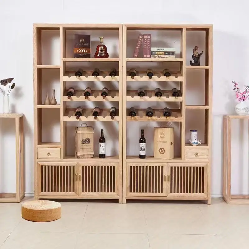 النمط الصيني، الأثاث، خشب الرماد، رف النبيذ، الخشب الصلب، الجوز، النبيذ الأحمر، علبة العرض