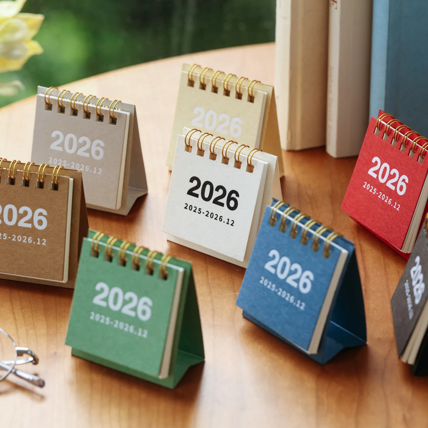 Мини-настольный календарь на 2026 год, настольный календарь для творческого планирования для школы, общежития, комнаты, украшения рабочего стола, офисных канцелярских принадлежностей