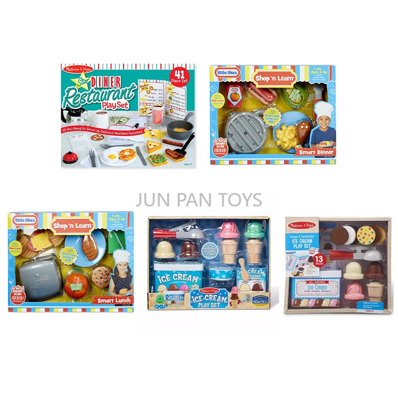 Melissa & Doug Star Diner-Juego de restaurante, Little Tikes Shop 'n, aprender el almuerzo inteligente, cena inteligente, juego de helado, juguete para niños, 1 ud.