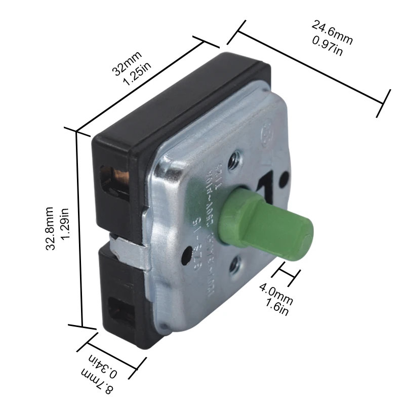 For GZS-15 Electric Heater 3-gear 120V~13A(H) 250V~u10A Rotary Switch