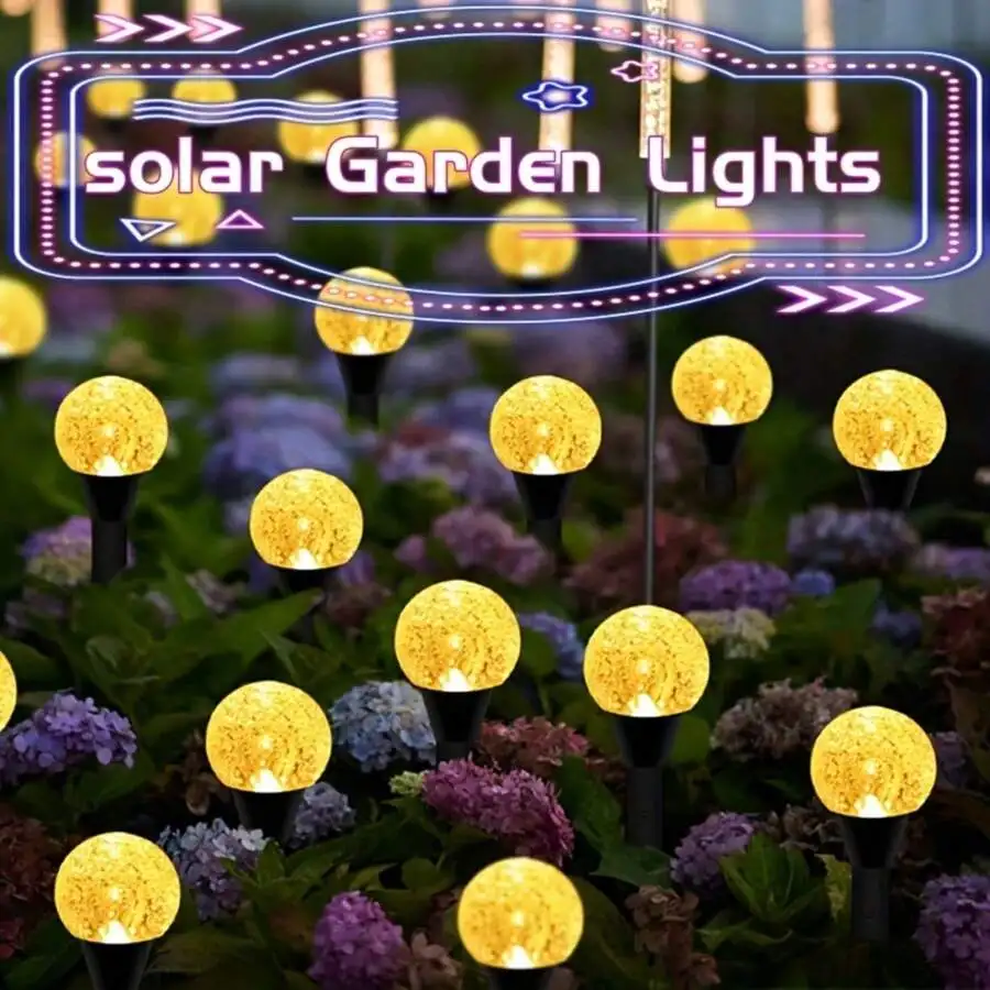 

1PC 8M20LED outdoor waterproof solar bubble ball ground plug light, suitable for outdoor lawn, garden, and courtyard decoration.