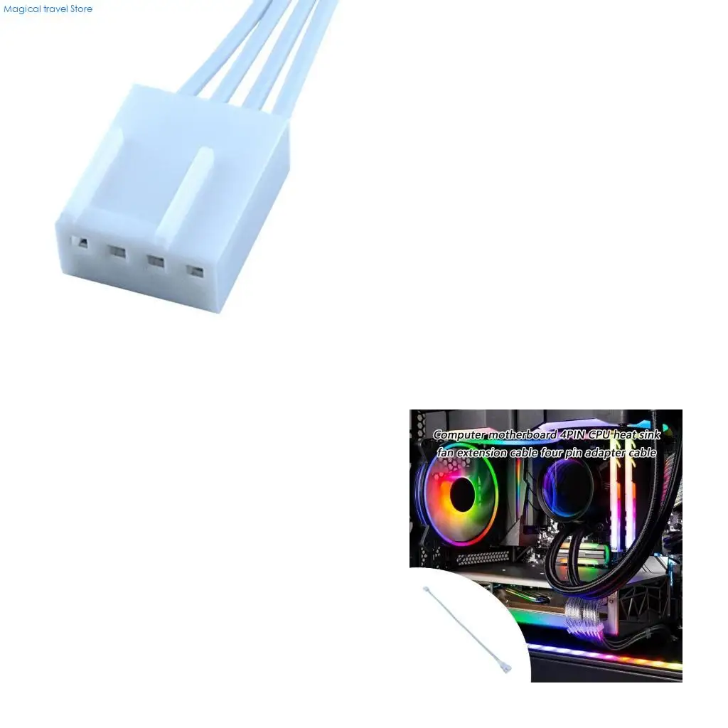 N2UB Long 4PIN CPU Cooling Fan Power Wire Flexible Computer Case Installation