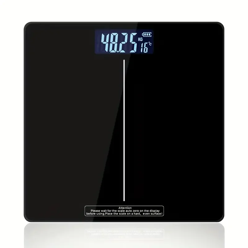 Bilancia digitale ad alta precisione, ampio display LCD, indicatore di batteria scarica, piattaforma facile da pulire, ideale per casa, palestra e ufficio._voghion.com