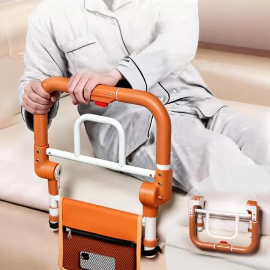 Bed Rails for Elderly Adults Safety, Adjustable Folding Bed Rail, Steel, Black, Easy Installation and Compact Foldable Design