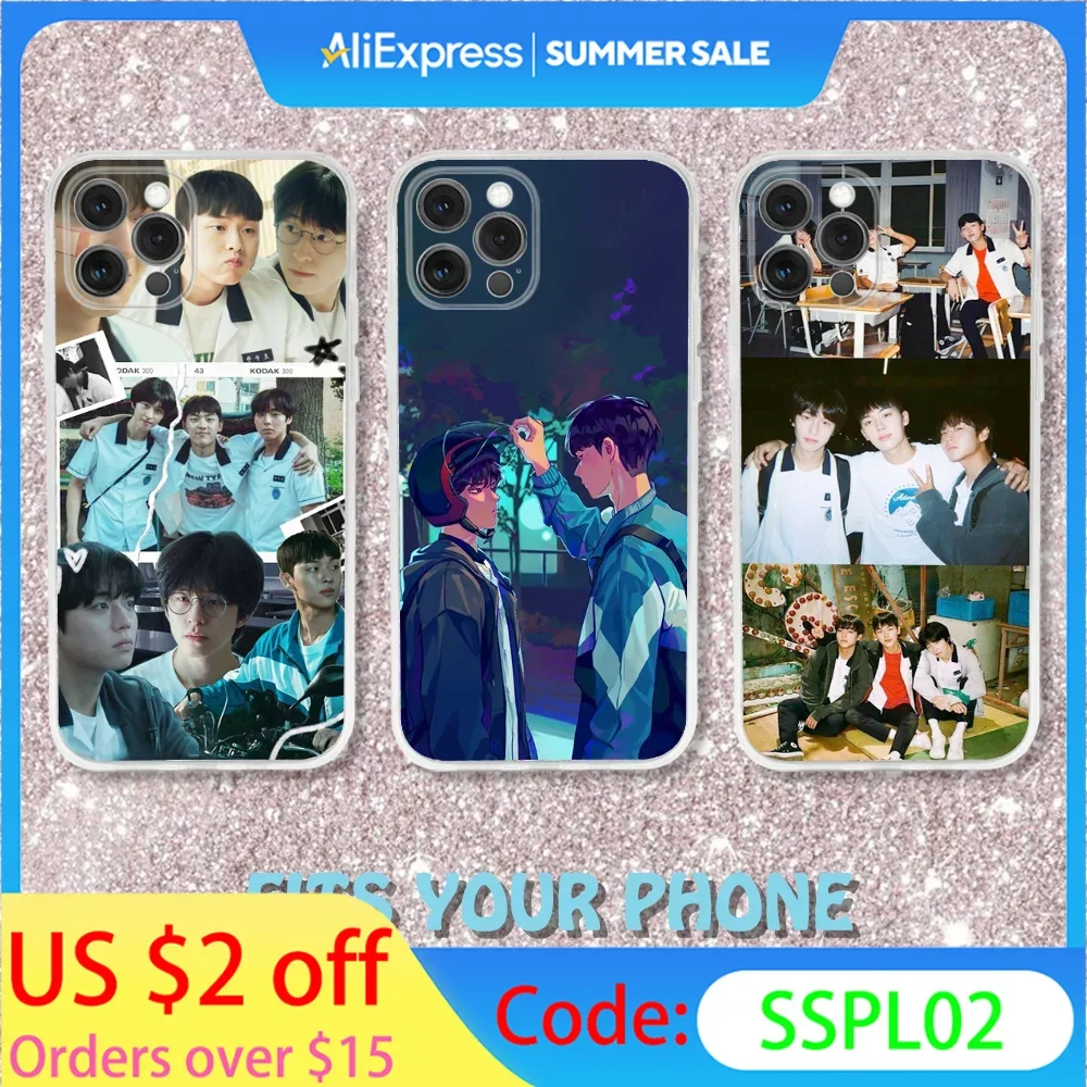 

Weak Hero Korea Series Phone Case For iPhone 16,15,14,13,12,11 Pro,Max,Plus,X,XS,XR,SE,Mini Transparent Silicone Soft