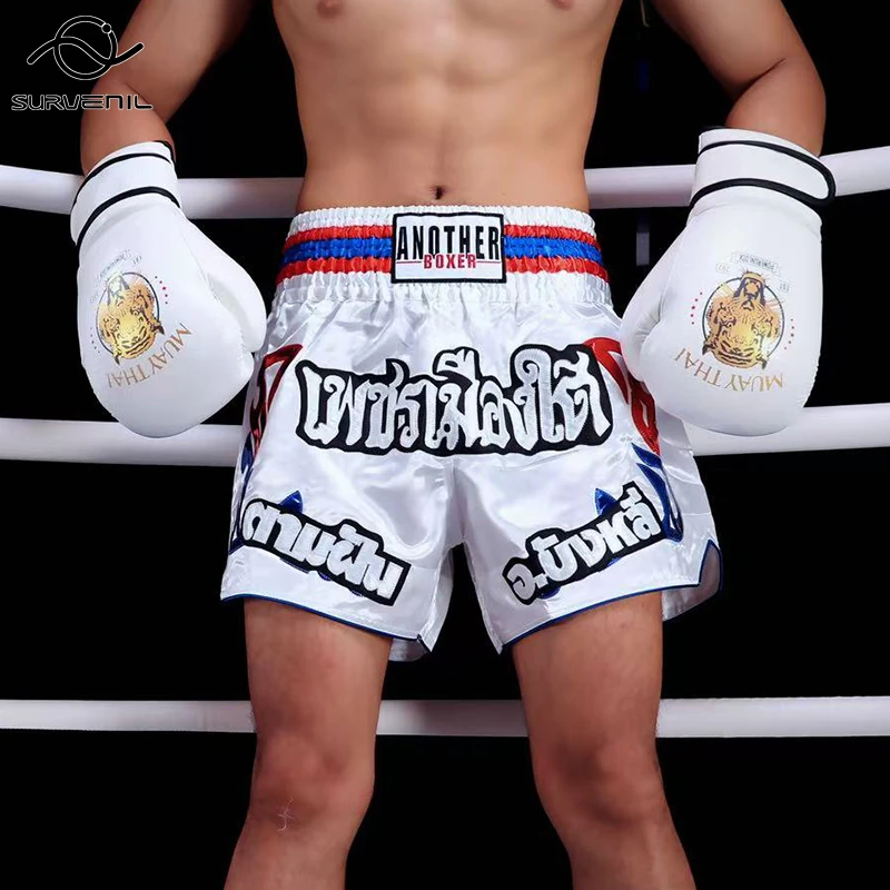 

Shorts Muay Thai 2025 New Boxing Shorts Embroidery MMA Fighting Trunks for Men Women Kids Premium Gym Kickboxing Training Pants