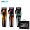 VGR 바리깡 트리머 이발기 클리퍼 헤어 클리퍼 전문가용 헤어 커팅기 무선 벡터 모터 11000 RPM 트리머 충전식 남성용 클리퍼 V-668 1