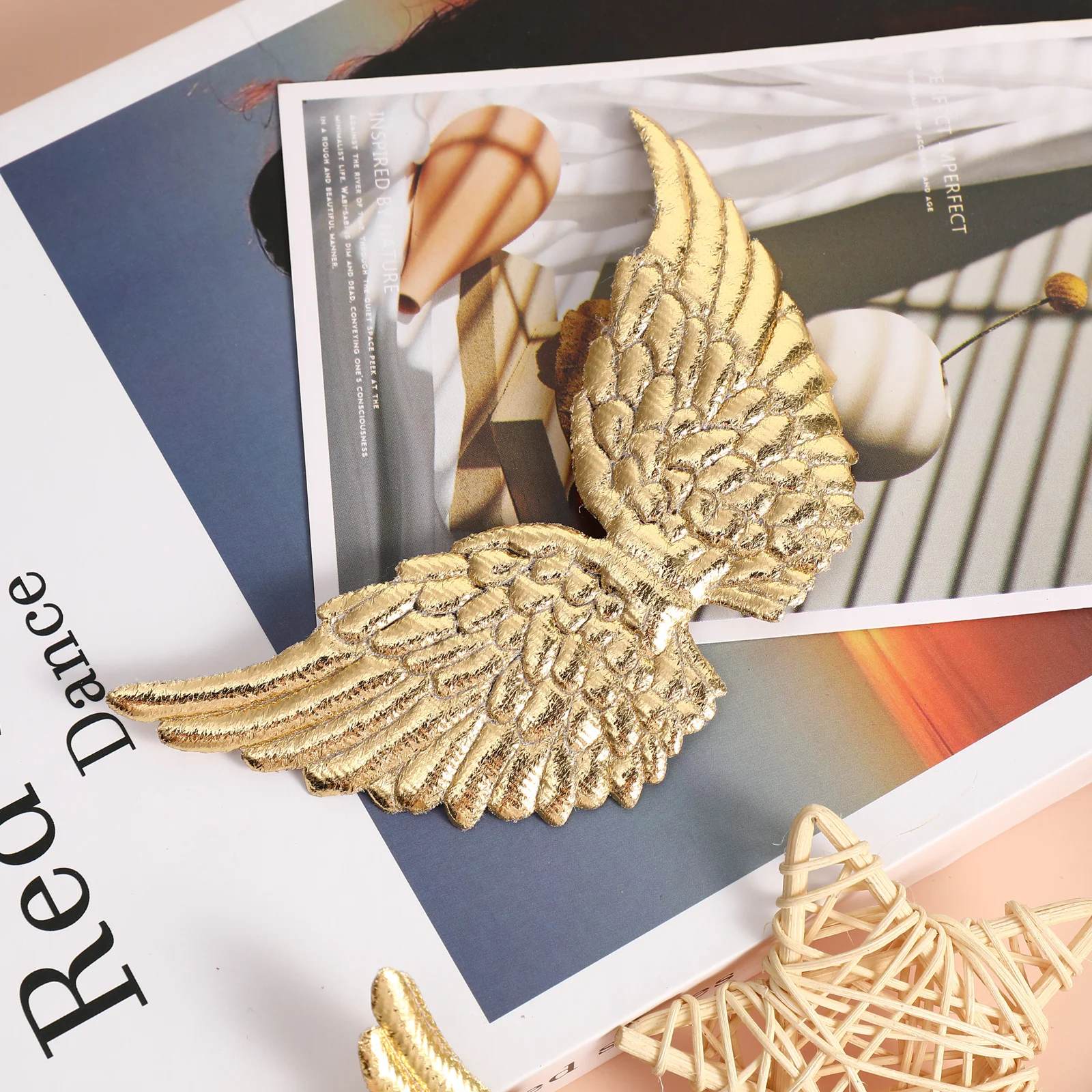 

12Pcs Angel Wing Decorations Premium Cloth DIY Hanging Ornaments for Christmas Party Home Office Living Room Kids Room Angel