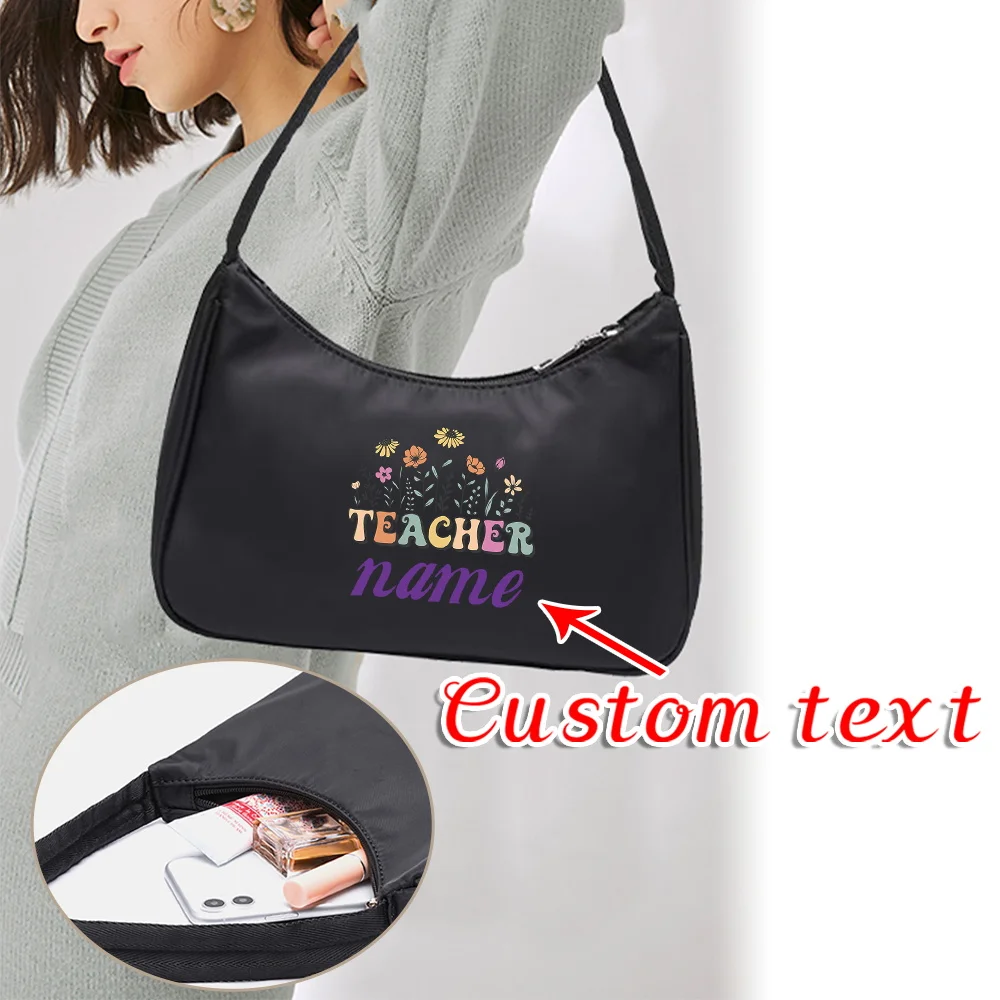 Personalized Customized Name Underarm Bag Cosmetic Organizer Handbags Fashion Commuting Single Shoulder Bags Mini Phone Purse