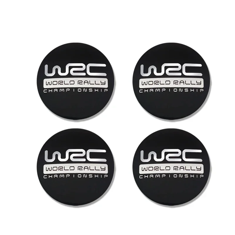 4Pcs 56mm WRC Emblem Car Wheel Center Hub Caps Stickers For TESLA Mercedes Benz Chevrolet  AUDI JEEP BMW MAZDA SUBARU