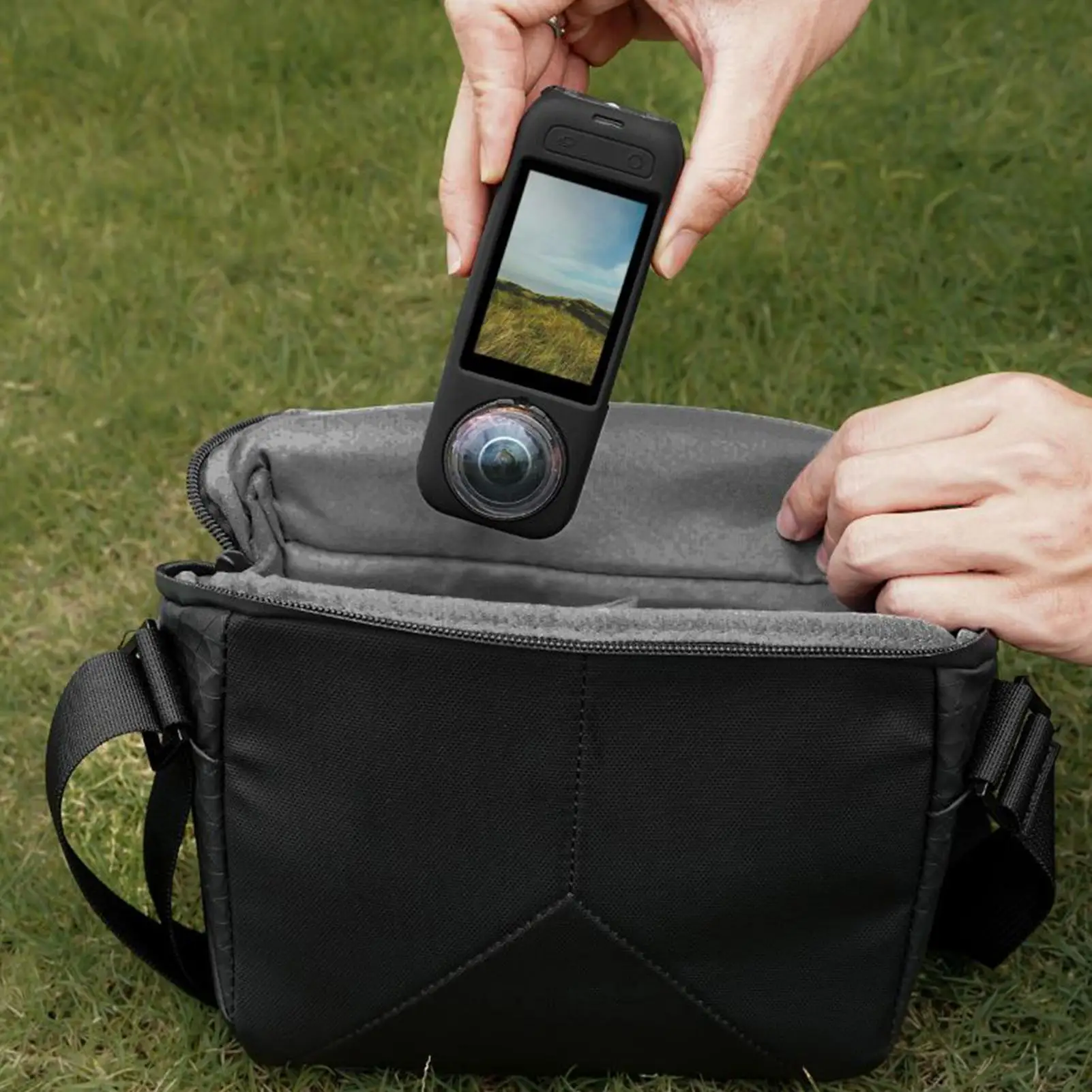 ل Insta360 X5 سيليكون حافظة كاميرا المضادة للخدش غطاء كاميرا سيليكون واقية قذيفة المضادة للخدش الملحقات ل