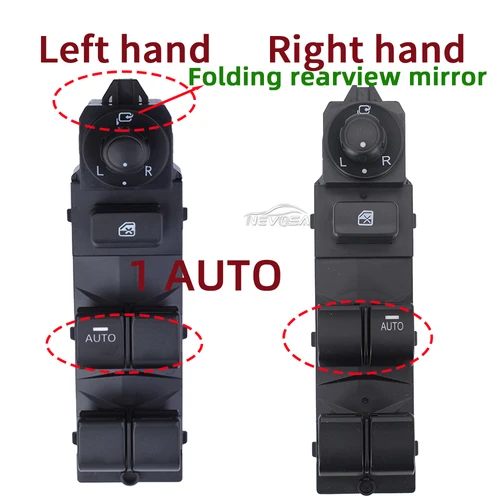 Imagen 2 del producto NEVOSA para Mazda 3 Active 2015 2016 coche eléctrico maestro interruptor de Control de ventanilla regulador botón KF33-66-350A KF21-66-350