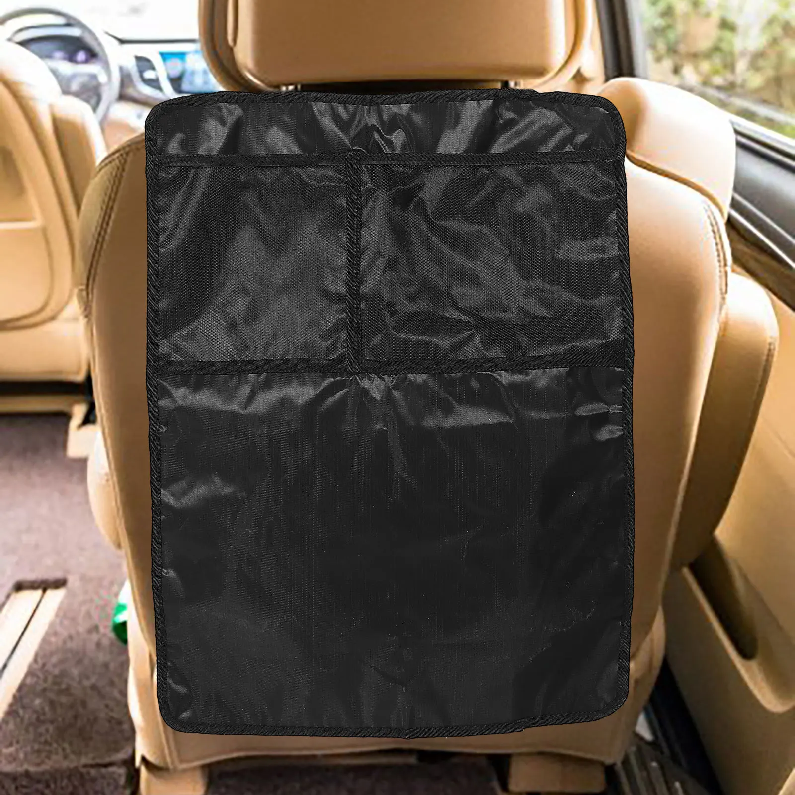 

Back Seat Cover Car Organizer Protector Oxford Fabric Anti-Dirty with Storage Pockets for Vehicles Back Seat Protector