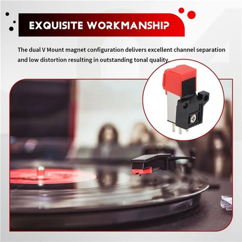 B03B-LP Vinyl Record Player AT91R Magnetic Cartridge Stylus+ Cleaning Glue Kit Needle For Turntable Phonograph Platterspeler