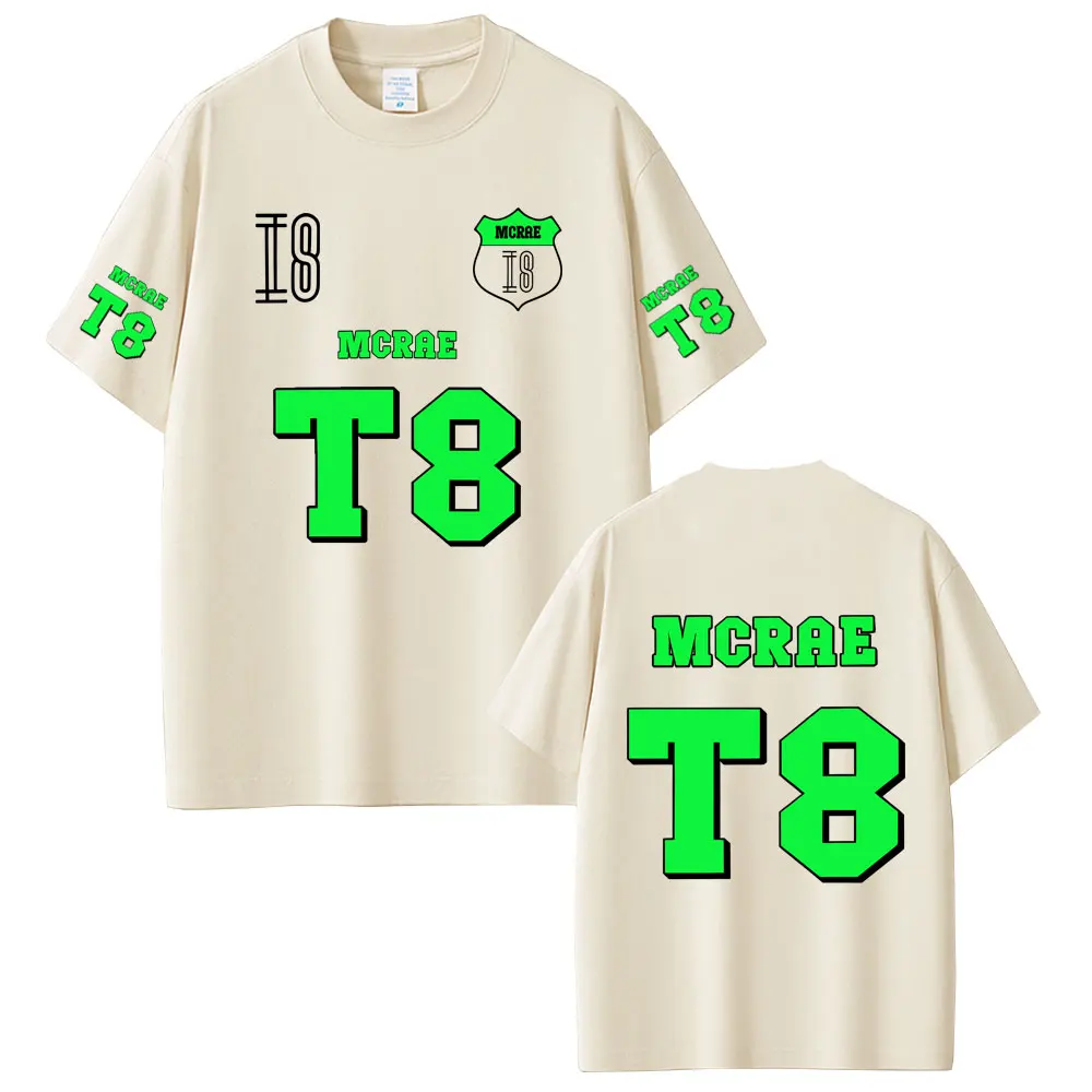 Tate Mcrae T8 Double Sided Print T Shirts Men Women Fashion Pop Music Short Sleeve T-shirt Unisex Casual Cotton Vintage T-shirts