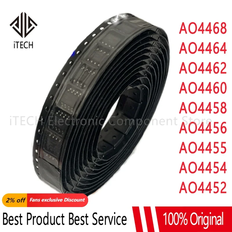 10Pcs/Lot AO4452 SOP-8 AO4454 AO4455 AO4456 AO4458 AO4460 AO4462 AO4464 AO4468 SMD NEW