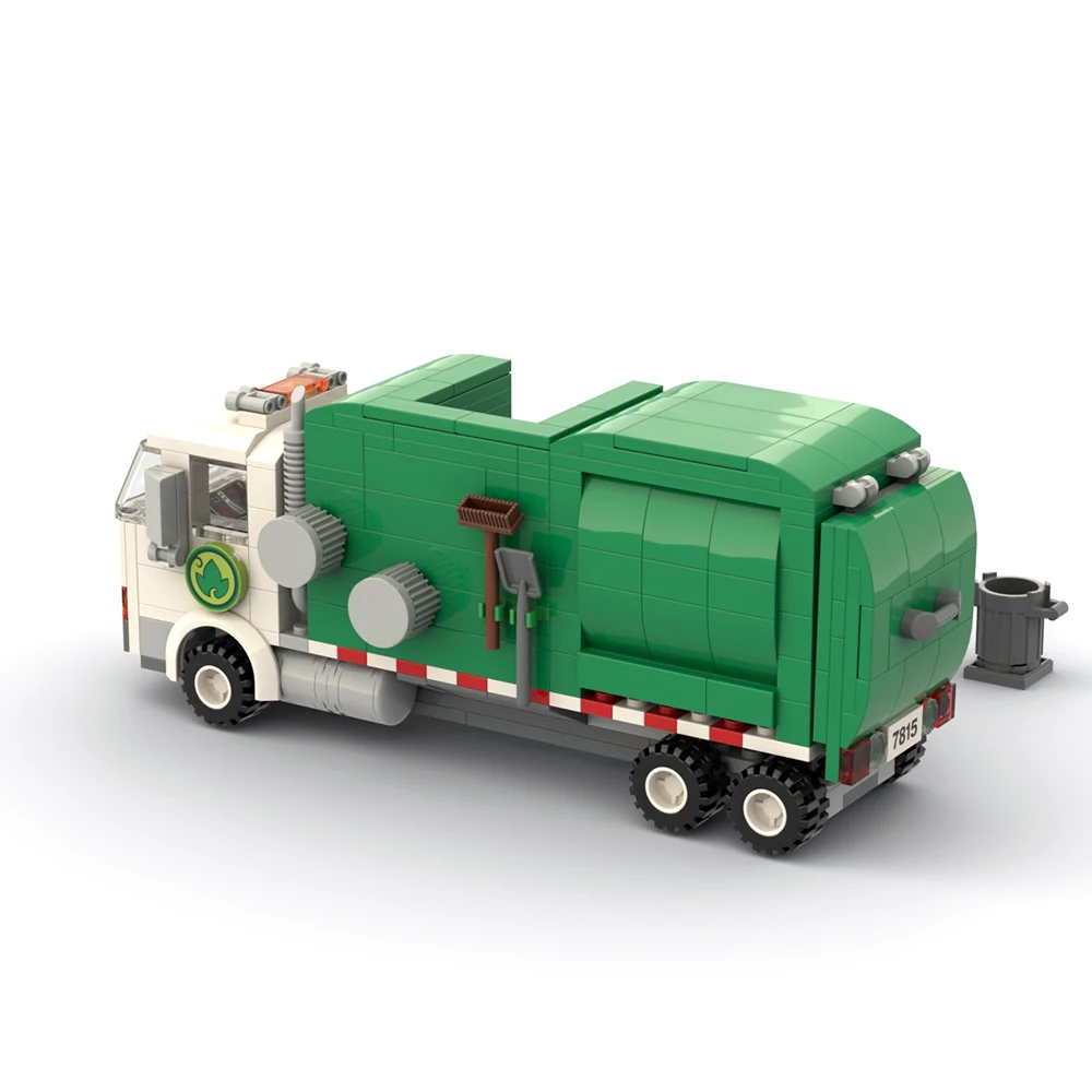 Discount MOC Building Blocks City Garbage Classification Truck Car Modle Bricks Assembled Children Education Toy Gifts