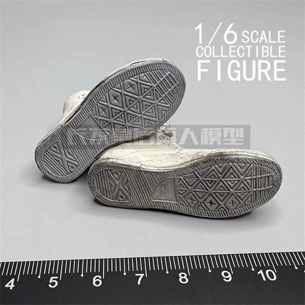 3ATOYS 1/6th رمادي أبيض مع تأثير القذرة الأحذية الصلبة الأحذية المواد البلاستيكية الملحقات ل 12 "COO BD001 عمل الشكل لتقوم بها بنفسك جمع #4