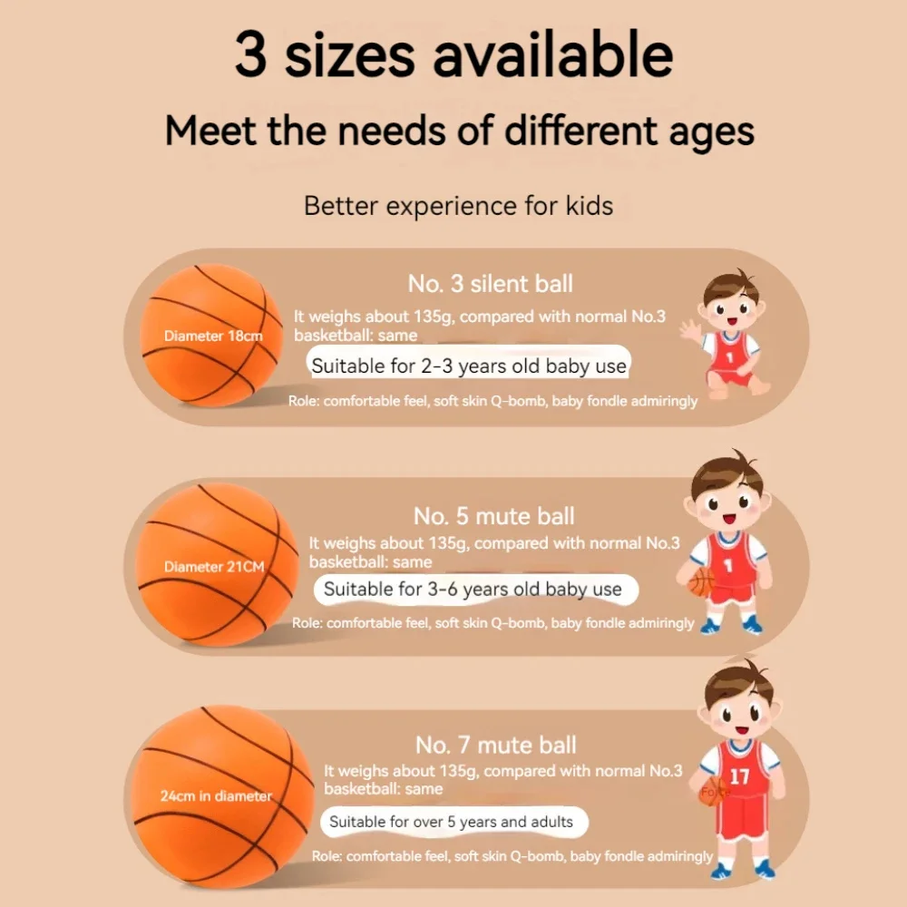 

Foam Basketball Kids Silent Basketball Bouncing Mute Silent Ball Bounce Squeezable Mute Bouncing Basketball