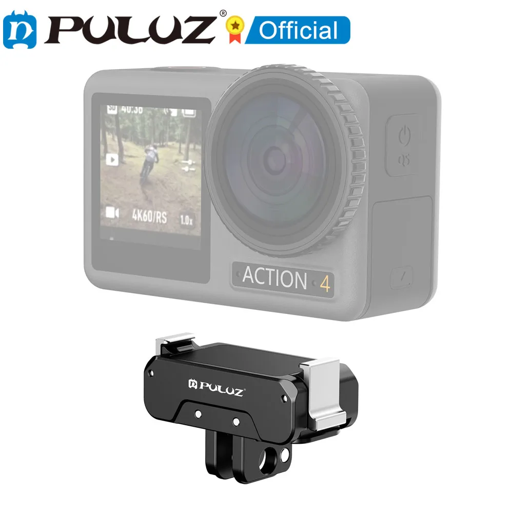 PULUZ For DJI Osmo Action 4 / 3 Magnetic Quick Release Metal Base Aluminum Accessories