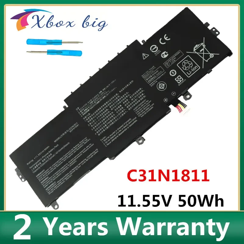 11.55V 50WH C31N1811 Laptop Battery for ASUS 0B200-03080000 BX433FN UX433FN-2S for ZenBook 14 UX433F UX433FA-A5046R