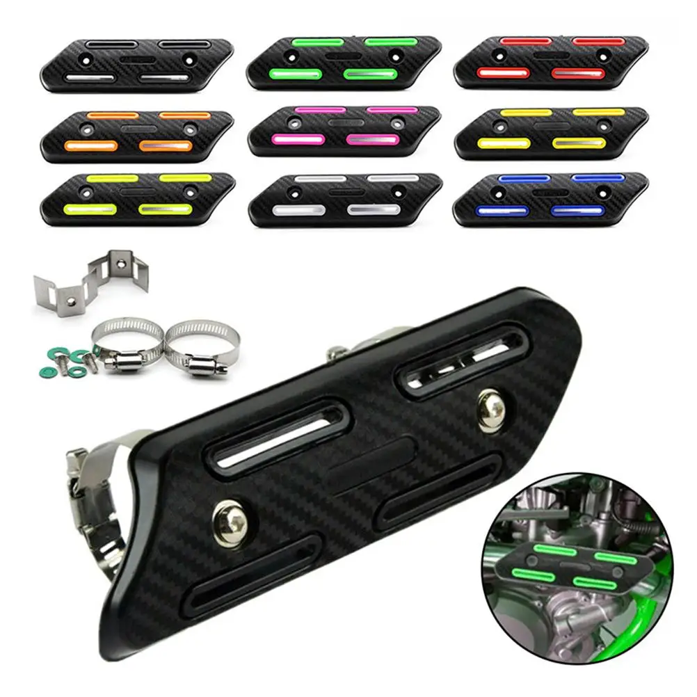 العالمي 25 51 مللي متر قطر العادم الحرارة درع غطاء معزول التفاف للدراجات النارية الترابية دراجة سهلة التركيب خرطوم المشابك طويلة