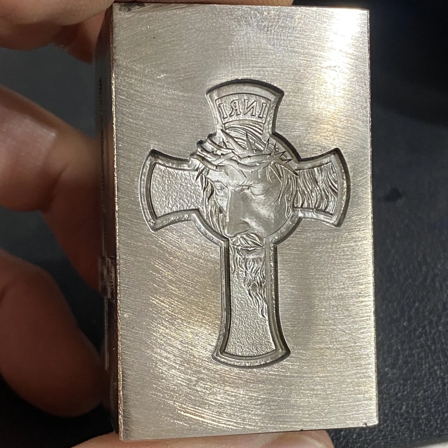 Jesus Cross Pattern 3D Metal Embossing Stamping Mold Jewelry Stamper Steel Punching Shaping Molds Copper Silver Gold Carving