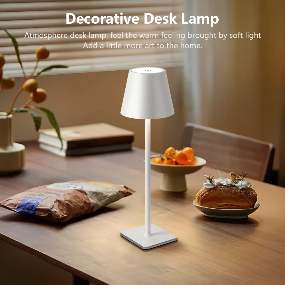 

LED Desk Lamp USB Charging Touch Dimming Portable Mobile 3-Color Changing Christmas Decoration Suitable for Study Dining Room ﻿