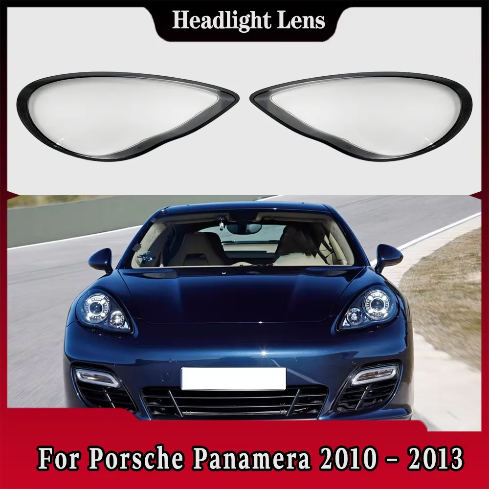 

For Porsche Panamera 2010 2011 2012 2013 Front Headlamp Cover Transparent Lampshade Plexiglass Replace Original Lens