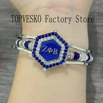 ZETA PHI BETA Sorority Pulsera ZPB brazalete con cuentas