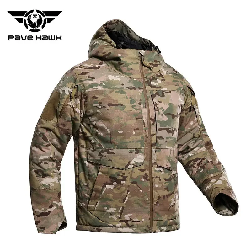 

Men New Tactical Jacket Waterproof Windbreaker Plush And Thicken Warm Outdoors Sports Hoodies Multiple Pockets Coat