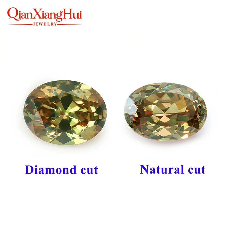 7x9mm 8x10mm Oval Shape Green Yellow Color Change  Turkey Diaspore Gibbsite Zultanite Cubic Zirconia Loose Gemstone for jewelry