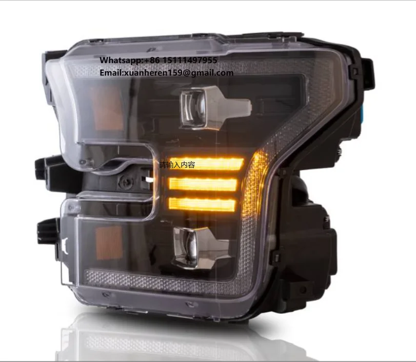 Projector LED Headlights for Ford F-150 2015-2017 XL, XLT, Lariat, King Ranch, Platinum, Limited W/ Dynamic Animation DRL