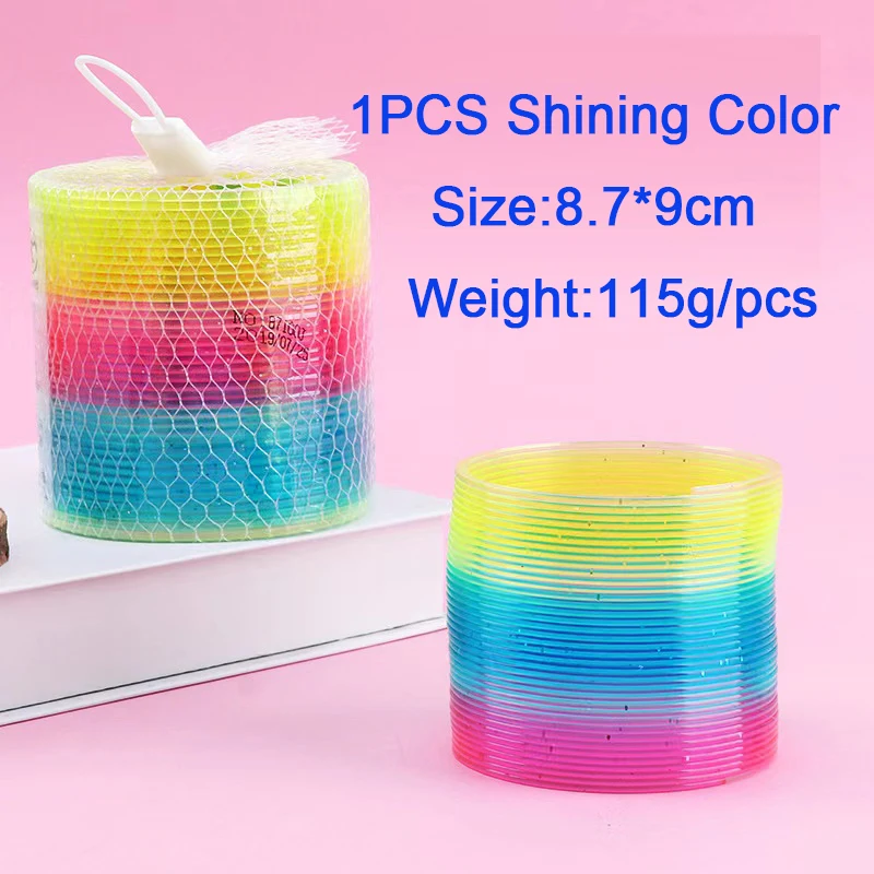 9cm Big Size Spiral Game Magic Rainbow Spring Toy Antistress For Children Outdoor Funny Kids Party Goodies Pinata Awards Gift